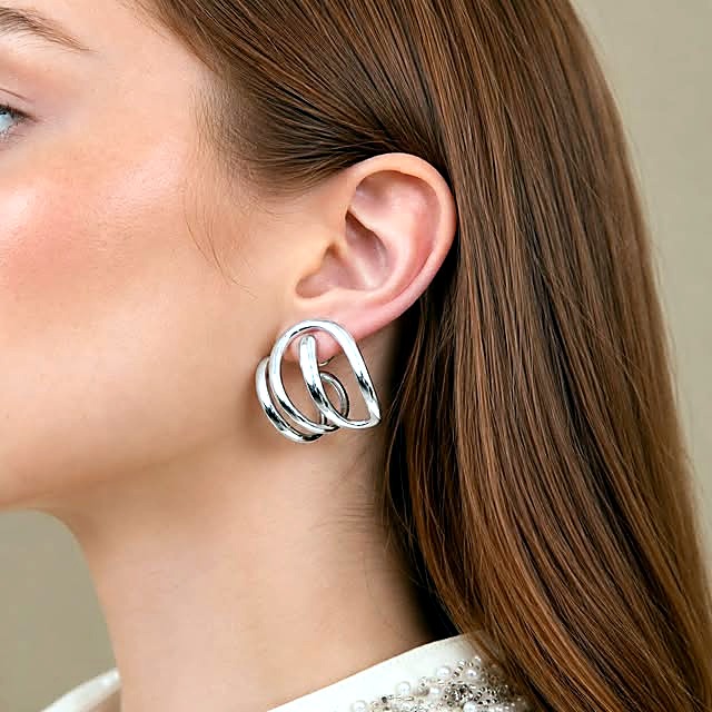 Aretes Espiral Plata